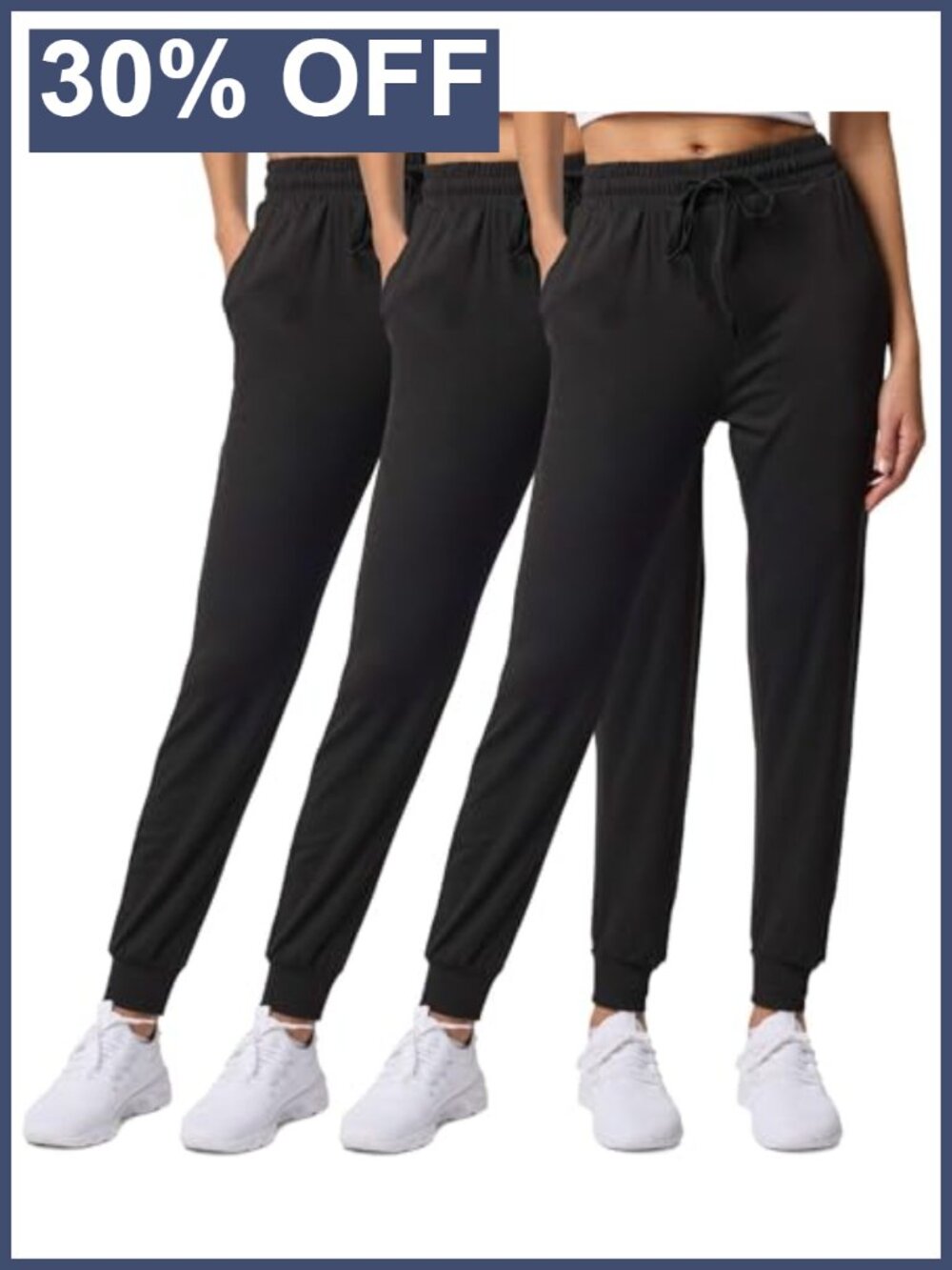 3 Pack Women's Joggers Sweatpants Lounge Pants Yoga Workout Pajama Pockets